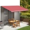 Hommoo Tissu De Remplacement Pour Auvent Bordeaux Rouge 5x3 M -Pergola Soldes 54062711 1
