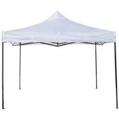 WEBMARKETPOINT Tonnelle Pliante Blanche 3 X 3 Recouverte De PVC Imperméable OUVERT 8 WEBMARKETPOINT Tonnelle Pliante Blanche 3 X 3 Recouverte De PVC Imperméable OUVERT -Pergola Soldes 54071612 2
