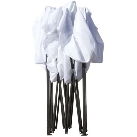 WEBMARKETPOINT Tonnelle Pliante Blanche 3 X 3 Recouverte De PVC Imperméable OUVERT 6 WEBMARKETPOINT Tonnelle Pliante Blanche 3 X 3 Recouverte De PVC Imperméable OUVERT – Image 4