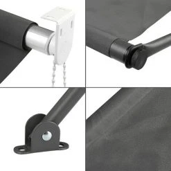 AICOK Store Banne Manuel, Auvent Rétractable, Store De Balcon En Métal Et Polyester - Imperméable - Résistant Aux UV - Hauteur Réglable - Pour Terrasse, Fenêtre | 250 X 120 Cm | Gris 9 AICOK Store Banne Manuel, Auvent Rétractable, Store De Balcon En Métal Et Polyester - Imperméable - Résistant Aux UV - Hauteur Réglable - Pour Terrasse, Fenêtre | 250 X 120 Cm | Gris -Pergola Soldes 54134755 3