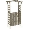 VidaXL Pergola Avec Portail 116x40x204 Cm Gris Bois De Sapin Massif - Gris 1 VidaXL Pergola Avec Portail 116x40x204 Cm Gris Bois De Sapin Massif - Gris -Pergola Soldes 54141588 1