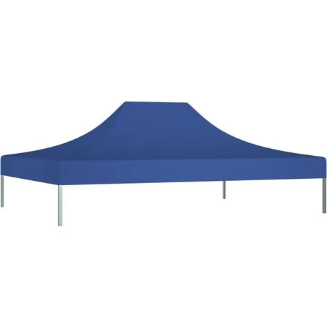 Hommoo Toit De Tente De Reception 4x3 M Bleu 270 G/m² 4 Hommoo Toit De Tente De Reception 4x3 M Bleu 270 G/m² – Image 2