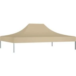 Hommoo Toit De Tente De Reception 4x3 M Beige 270 G/m² 8 Hommoo Toit De Tente De Reception 4x3 M Beige 270 G/m² -Pergola Soldes 54149066 2