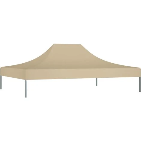 Hommoo Toit De Tente De Reception 4x3 M Beige 270 G/m² 4 Hommoo Toit De Tente De Reception 4x3 M Beige 270 G/m² – Image 2