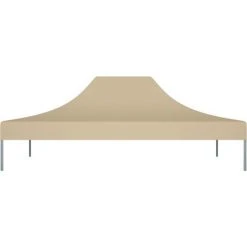 Hommoo Toit De Tente De Reception 4x3 M Beige 270 G/m² 9 Hommoo Toit De Tente De Reception 4x3 M Beige 270 G/m² -Pergola Soldes 54149066 3