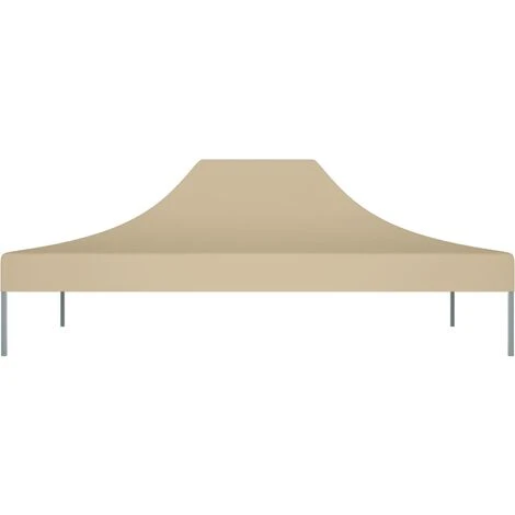 Hommoo Toit De Tente De Reception 4x3 M Beige 270 G/m² 5 Hommoo Toit De Tente De Reception 4x3 M Beige 270 G/m² – Image 3