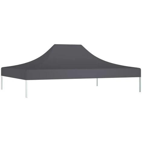Hommoo Toit De Tente De Reception 4x3 M Anthracite 270 G/m² 4 Hommoo Toit De Tente De Reception 4x3 M Anthracite 270 G/m² – Image 2