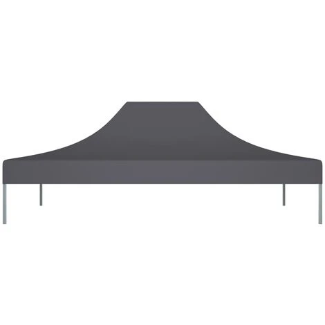 Hommoo Toit De Tente De Reception 4x3 M Anthracite 270 G/m² 5 Hommoo Toit De Tente De Reception 4x3 M Anthracite 270 G/m² – Image 3