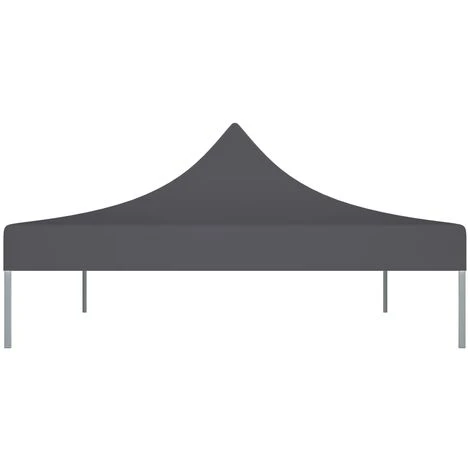 Hommoo Toit De Tente De Reception 4x3 M Anthracite 270 G/m² 6 Hommoo Toit De Tente De Reception 4x3 M Anthracite 270 G/m² – Image 4