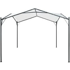Hommoo Belvedere 3x3x2,6 M Blanc 180 G/m² -Pergola Soldes 54150865 2