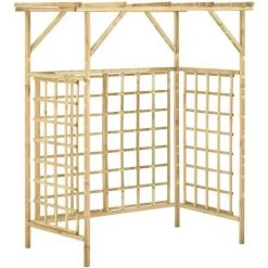 Hommoo Pergola De Jardin Pour Poubelles Doubles Bois De Pin Impregne -Pergola Soldes 54151030 2