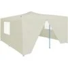 Hommoo Belvedere Pliable Avec 4 Parois 5x5 M Creme -Pergola Soldes 54151334 1