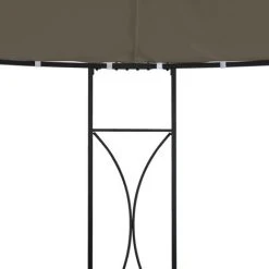 Hommoo Belvedere 300x290 Cm Taupe Rond -Pergola Soldes 54152107 3