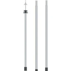 Hommoo Mat De Bache Telescopique Avec Longueur De 102-260 Cm Aluminium