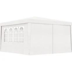 Hommoo Tente De Reception Avec Parois Laterales 4x4 M Blanc 90 G/m² 10 Hommoo Tente De Reception Avec Parois Laterales 4x4 M Blanc 90 G/m² -Pergola Soldes 54152362 4