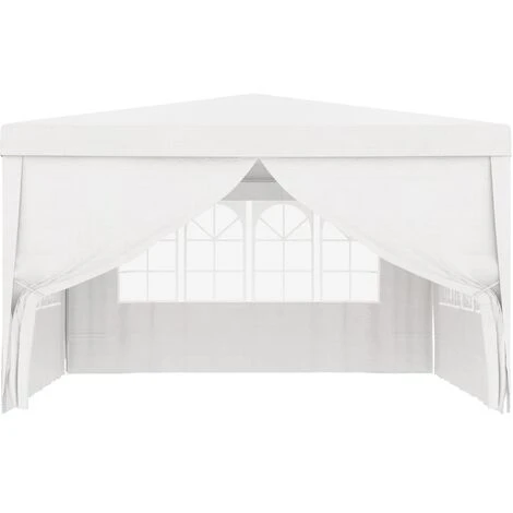 Hommoo Tente De Reception Avec Parois Laterales 4x4 M Blanc 90 G/m² 7 Hommoo Tente De Reception Avec Parois Laterales 4x4 M Blanc 90 G/m² – Image 5