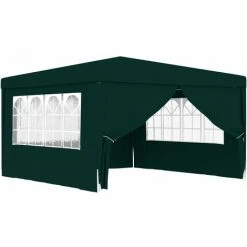 Hommoo Tente De Reception Et Parois Laterales 4x4 M Vert 90 G/m² -Pergola Soldes 54152716 5