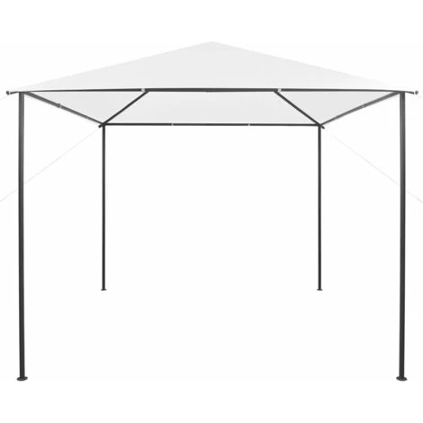 Hommoo Tonnelle 3x3x2,9 M Blanc 180 G/m² 4 Hommoo Tonnelle 3x3x2,9 M Blanc 180 G/m² – Image 2