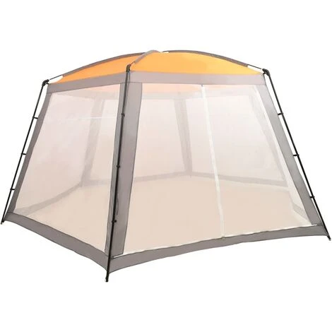 Hommoo Tente De Piscine Tissu 660x580x250 Cm Gris 3 Hommoo Tente De Piscine Tissu 660x580x250 Cm Gris