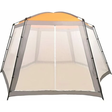 Hommoo Tente De Piscine Tissu 660x580x250 Cm Gris 4 Hommoo Tente De Piscine Tissu 660x580x250 Cm Gris – Image 2