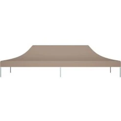 Hommoo Toit De Tente De Reception 6x3 M Taupe 270 G/m² -Pergola Soldes 54154346 3
