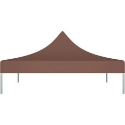 Hommoo Toit De Tente De Reception 3x3 M Marron 270 G/m² -Pergola Soldes 54154347 3