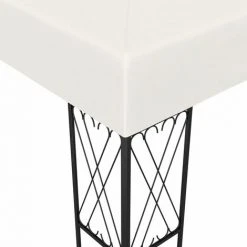 Hommoo Tonnelle 3x3 M Creme Tissu -Pergola Soldes 54154658 3