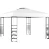 Hommoo Tonnelle De Jardin 3 X 3 M Blanc 1 Hommoo Tonnelle De Jardin 3 X 3 M Blanc -Pergola Soldes 54154660 1