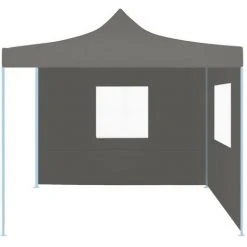 Hommoo Tente De Reception Pliable Avec 2 Parois 2x2 M Acier Anthracite 8 Hommoo Tente De Reception Pliable Avec 2 Parois 2x2 M Acier Anthracite -Pergola Soldes 54154714 2