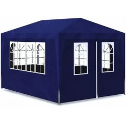 Hommoo Tente De Reception 3 X 4 M Bleu -Pergola Soldes 54155018 2