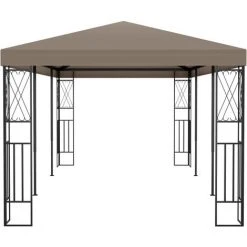 Hommoo Belvedere 6x3 M Taupe Tissu -Pergola Soldes 54167400 3