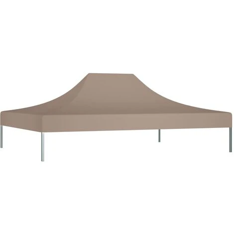 Hommoo Toit De Tente De Reception 4x3 M Taupe 270 G/m² 4 Hommoo Toit De Tente De Reception 4x3 M Taupe 270 G/m² – Image 2