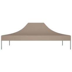 Hommoo Toit De Tente De Reception 4x3 M Taupe 270 G/m² 9 Hommoo Toit De Tente De Reception 4x3 M Taupe 270 G/m² -Pergola Soldes 54167559 3