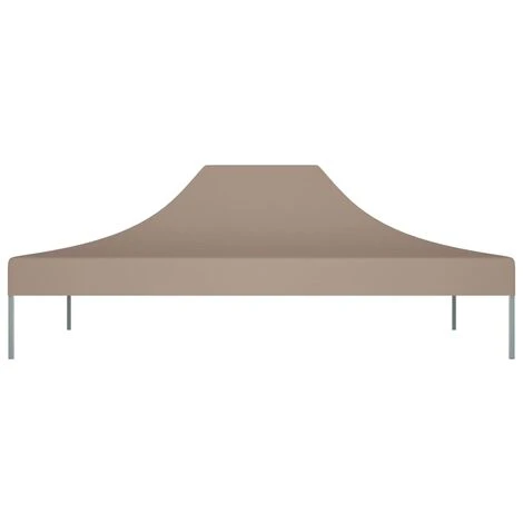Hommoo Toit De Tente De Reception 4x3 M Taupe 270 G/m² 5 Hommoo Toit De Tente De Reception 4x3 M Taupe 270 G/m² – Image 3