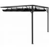 Hommoo Belvedere De Mur De Jardin A Auvent Retractable 3x3m Anthracite -Pergola Soldes 54167858 1