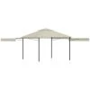 Hommoo Belvedere Avec Double Toits Etendus 3x3x2,75 M Creme 180 G/m² -Pergola Soldes 54167863 1