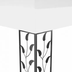Hommoo Tonnelle Avec Double Toit 3x4 M Blanc 11 Hommoo Tonnelle Avec Double Toit 3x4 M Blanc -Pergola Soldes 54167868 5