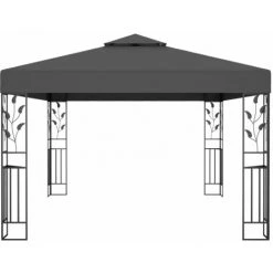 Hommoo Tonnelle Avec Double Toit 3x4 M Anthracite -Pergola Soldes 54167873 3