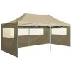 Hommoo Tente De Reception Pliable Avec 4 Parois 3x6 M Acier Creme -Pergola Soldes 54167921 1
