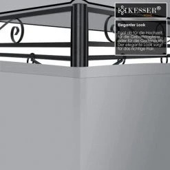 KESSER® - Pavillon 3 X 4 m Parois Latérales Avec Fermetures à Glissière Incluses, Chapiteau Carré Tente De Réception Tonnelle Tente De Jardin De Luxe Pavillon De Jardin Protection UV 50+, Gris -Pergola Soldes 54186544 2
