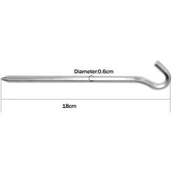 REGALI Sardines Piquet,Piquet De Fixation 20 Pièces Piquets De Tente En Piquets De Fixation Sol Crochet Pour Tente De Camping Jardinage Acier Galvanisé Sardine Tente Argenté -Pergola Soldes 54472855 4