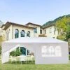 GROSMONDE 3 X 6 M Tente étanche Six Parois Deux Portes Pavillon De Jardin Avec Tubes En Spirale , Blanc -Pergola Soldes 54593661 1