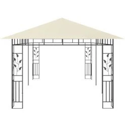 Topdeal Belvédère Avec Moustiquaire 6x3x2,73 M Crème FF47971_FR -Pergola Soldes 54643214 4
