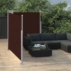 Topdeal Auvent Latéral Rétractable Marron 140 X 600 Cm FF48457_FR -Pergola Soldes 54643437 2