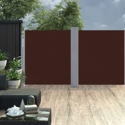 Topdeal Auvent Latéral Rétractable Marron 140 X 600 Cm FF48457_FR -Pergola Soldes 54643437 3