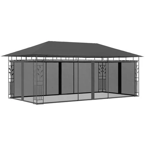 Topdeal Belvédère Avec Moustiquaire 6x3x2,73 M Anthracite FF47974_FR 3 Topdeal Belvédère Avec Moustiquaire 6x3x2,73 M Anthracite FF47974_FR