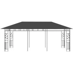 Topdeal Belvédère Avec Moustiquaire 6x3x2,73 M Anthracite FF47974_FR 9 Topdeal Belvédère Avec Moustiquaire 6x3x2,73 M Anthracite FF47974_FR -Pergola Soldes 54643793 3