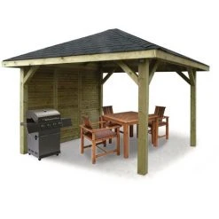 SOLID Kiosque En Bois "Pavilion" - 8.64 M² - 3.47 X 3.47 X 1.93 M