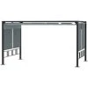 Outsunny Pergola Rétractable 3,9L X 2,9l X 2,2H M Structure Alu. Acier époxy Noir Double Toile Polyester Haute Densité Gris -Pergola Soldes 54817253 1