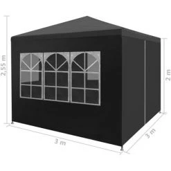 GROSMONDE 3 X 3 M Tente De Réception Anthracite 8 GROSMONDE 3 X 3 M Tente De Réception Anthracite -Pergola Soldes 54825012 2